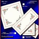 Embroidery Stamped Table Runner 105 Χ 50 cm & 2 Table Centers 50x50 cm - Cross-stitch Νο 13 Color 01