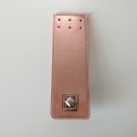 Eco Leather tongue with metal turn lock 21cm. Χ 7cm. (0303) Farbe Pink Gold