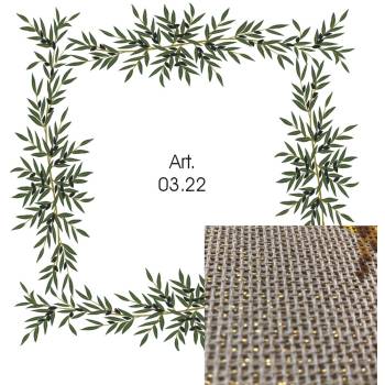 Gestanzter Rahmen mit Olivenzweigmotiv – 03.22 100 cm x 100 cm