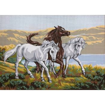 Embroidery Panel "Animals" size 60x80 cm 10.555 Gobelin-Diamant