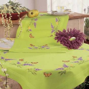 Tablecloth Cotton 80 x 80cm with Stamped Pattern Cross Stitch No 2260-603