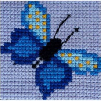 Gobelin L "Butterfly" Embroidery Kit Frame 20x20cm (06.37)