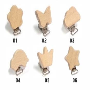 Wooden Pacifier Clip (0007)